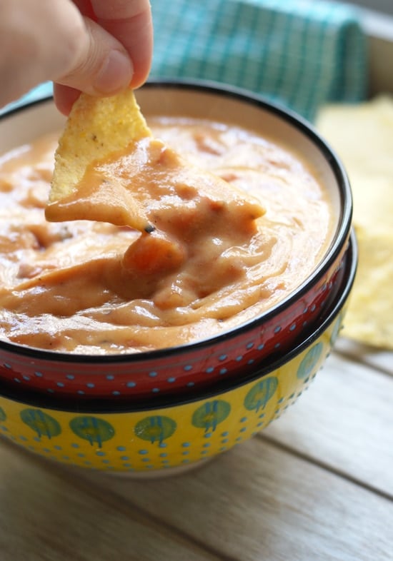 Healthy Sweet Potato Queso: Creamy Dairy-Free, 180 Cal, 13g Protein